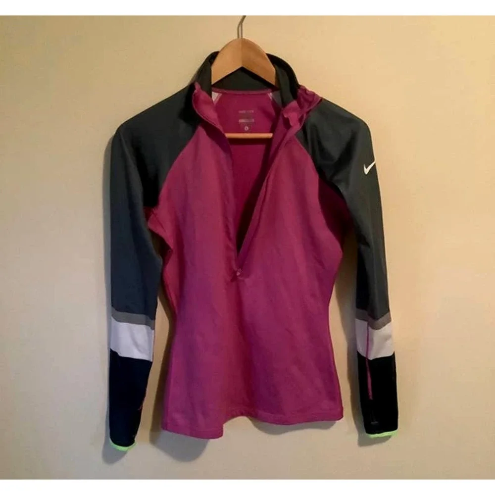 Nike Pro Dri-Fit Womens Long Sleeve Half Zip Running Performance Jacket Size S - Picture 3 of 12